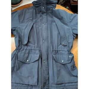 Vintage Woolrich Men’s L Coat Blue Toggle Waist Outdoor Parka 80s 90s Gorp
